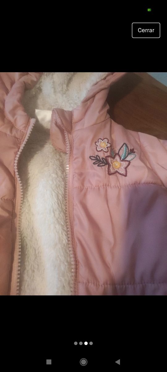 chaquetón bebé niña enguatado