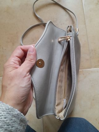 bolso fiesta gris perla