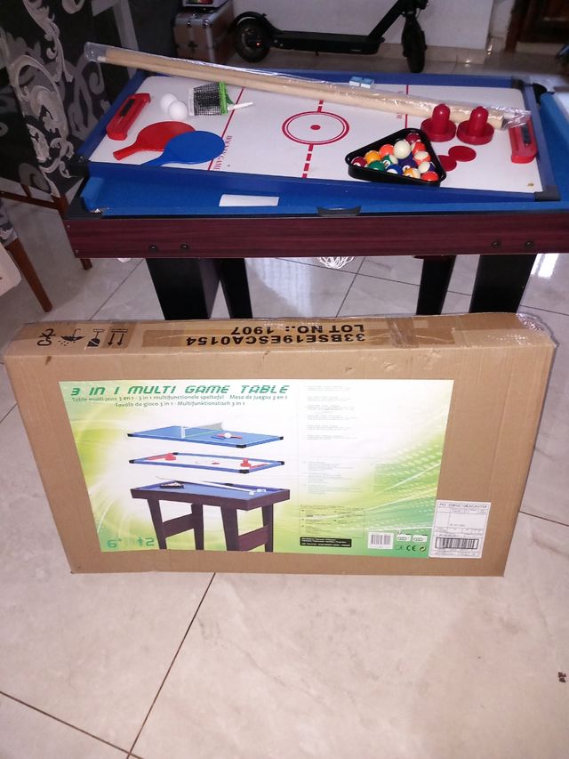 3 en 1  mesa de multijuegos