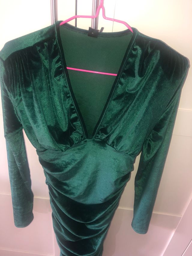Vestido terciopelo verde 