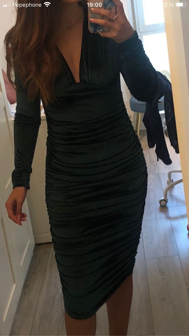 Vestido terciopelo verde 