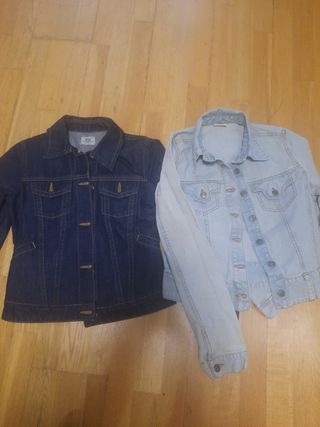 lote 2 cazadoras vaqueras talla s