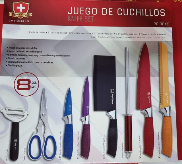 Juego de 8 piezas de cuchillos para cocina