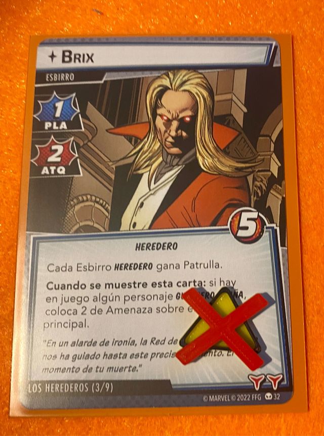 Tokens de palabras clave para Marvel Champions