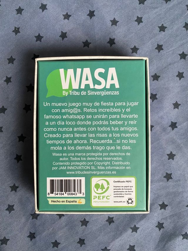 Juego de cartas WASA. Nuevo