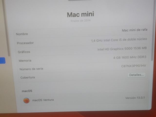 Mac mini late 2014 A1347 MacOS Sequoia
