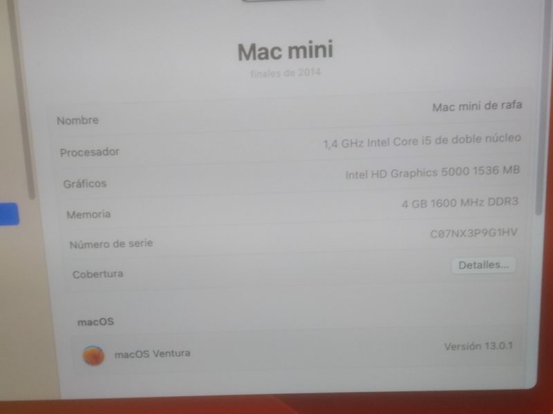 Mac mini late 2014 A1347 MacOS Sequoia afbeelding 8