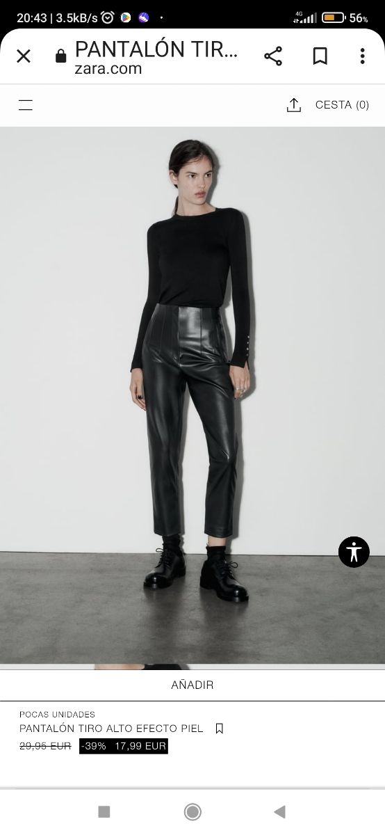 Cuero PantalÃ³n Zara Mujer Precio Cuero Polipiel Pantalon PANTALÓN