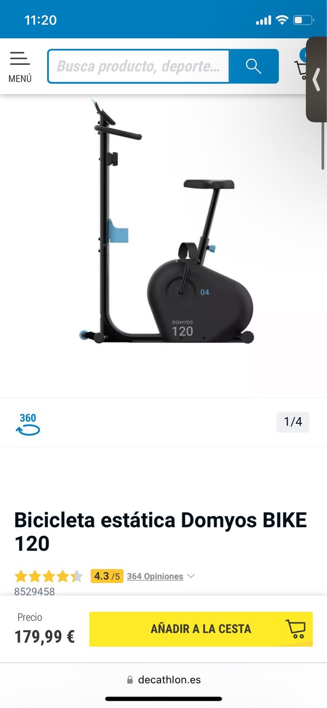 Bicicleta estática Domyos 120