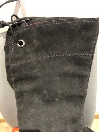 Botas altas de piel gris 40