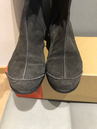 Botas altas de piel gris 40