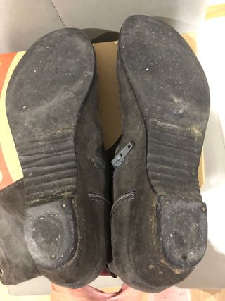 Botas altas de piel gris 40