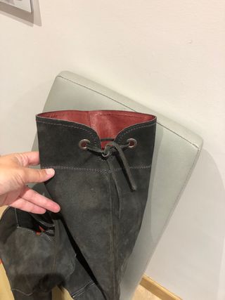 Botas altas de piel gris 40