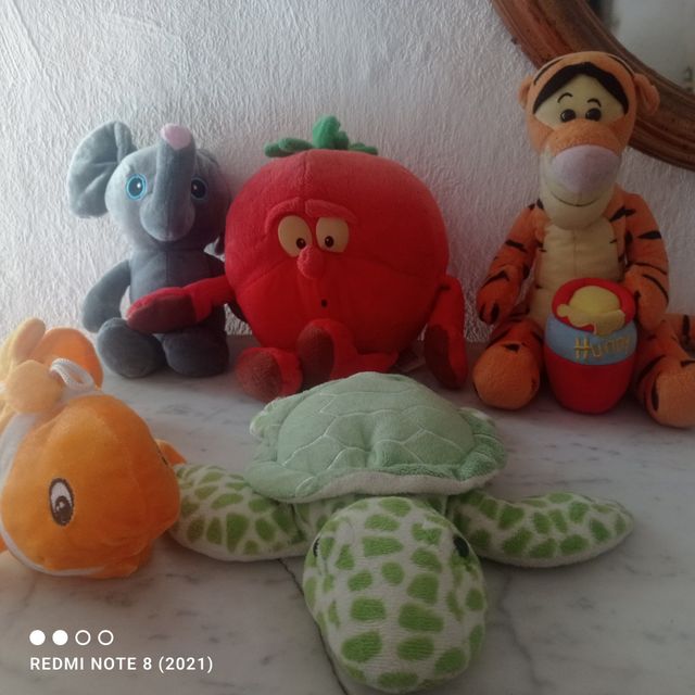 blocco di 5 peluche
