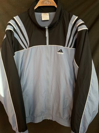 Chaqueta VINTAGE azul negra ADIDAS talla USA L