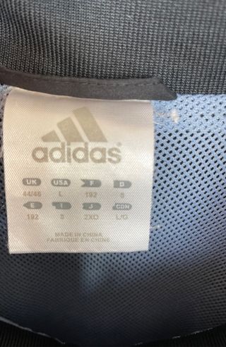 Chaqueta VINTAGE azul negra ADIDAS talla USA L
