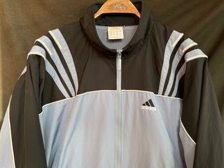 Chaqueta VINTAGE azul negra ADIDAS talla USA L