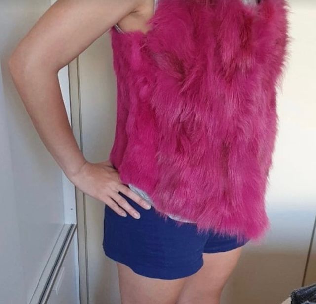 OFERTAChaleco zorro y conejo rosa