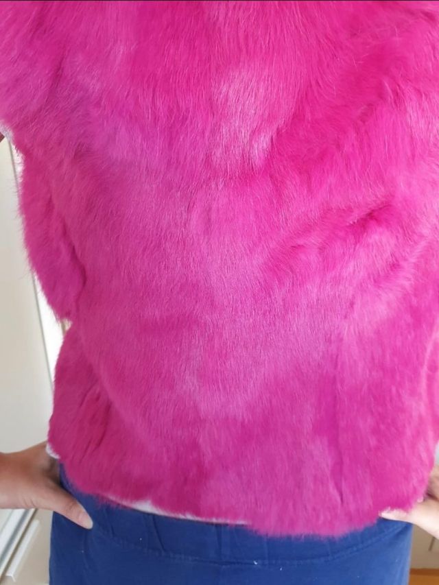 OFERTAChaleco zorro y conejo rosa