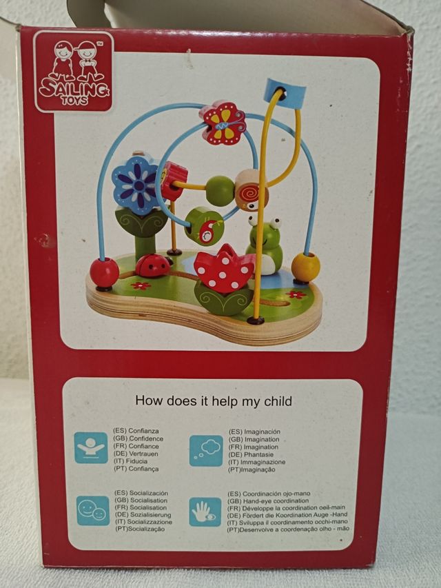 Juguete laberinto de madera