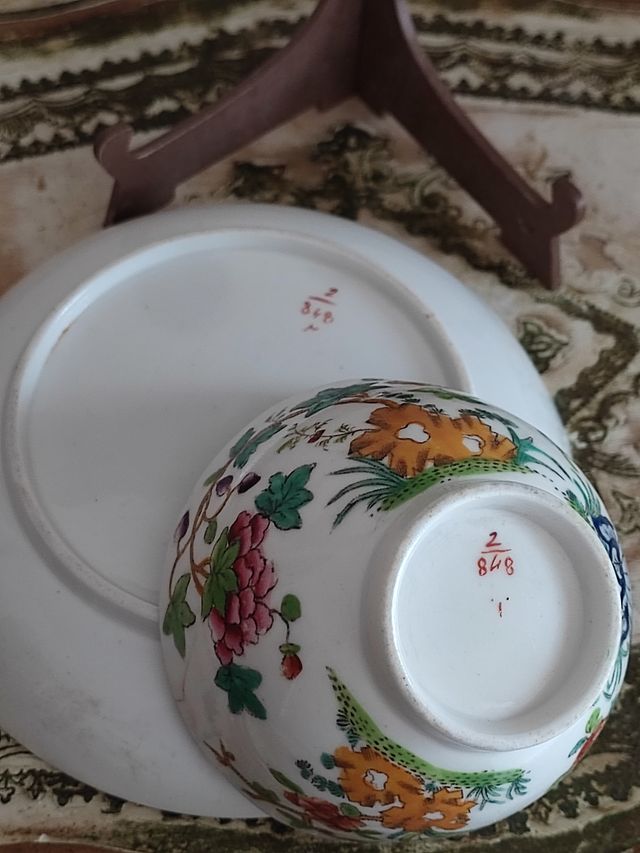 Minton Cuenco con Plato | Decoración China S.XIX