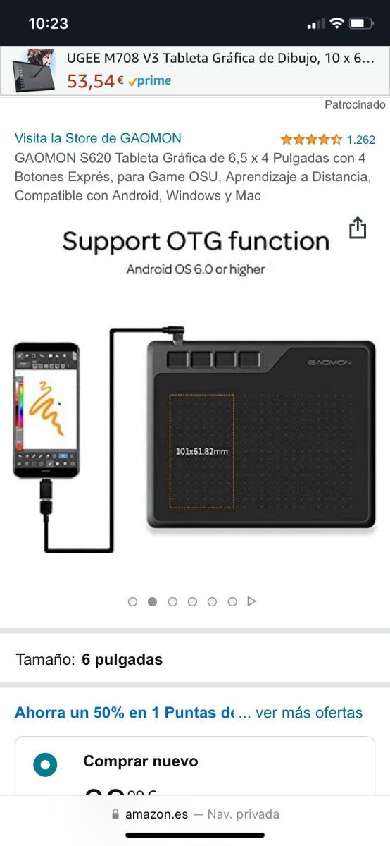 tablet de gráficos gaomon s620 NUEVA