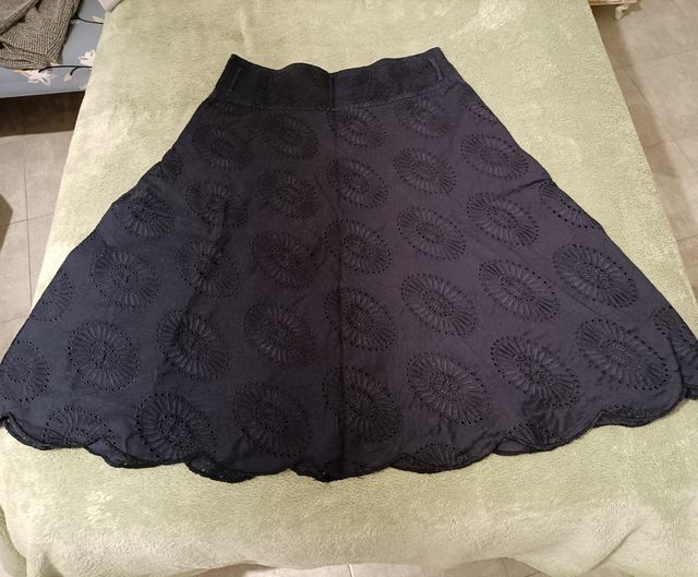 Gonna blu scuro in pizzo Sangallo taglia 40