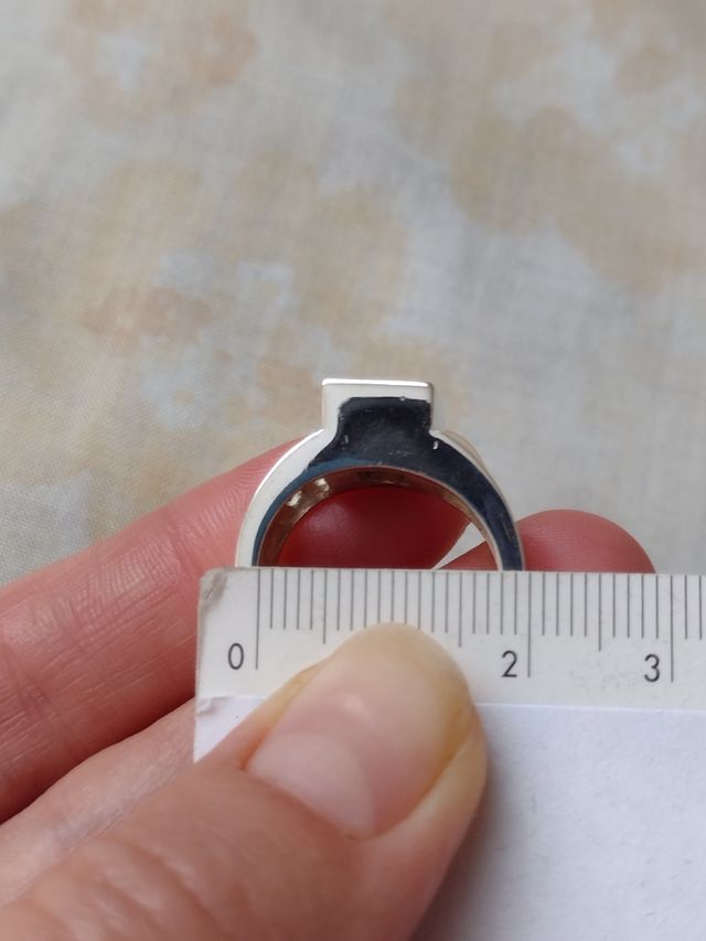 anillo plata y citrino