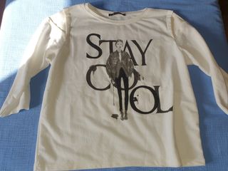 camiseta stay cool zara blanca talla L