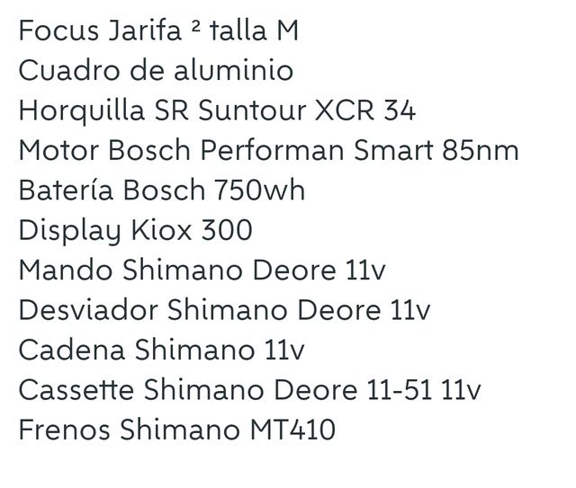 SEMINUEVA Focus Jarifa 2 750wh kiox 300 Bosch