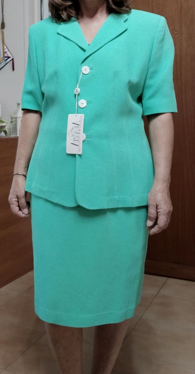 completo tailleur verde mare tg 48