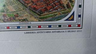Lámina litografía "La villa de Bilbao..."