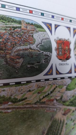 Lámina litografía "La villa de Bilbao..."