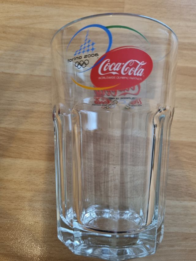 bicchiere vetro Coca Cola Olimpiadi Torino 2006