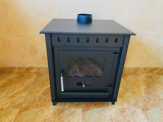 Estufa de leña con salida superior 12 cms