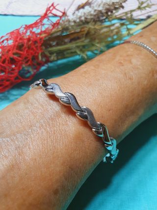 Pulsera 19cm. Oro Blanco 18kl. 