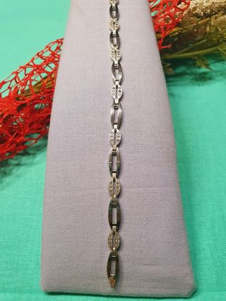 Pulsera Sra.19cm Oro Blanco 18l.