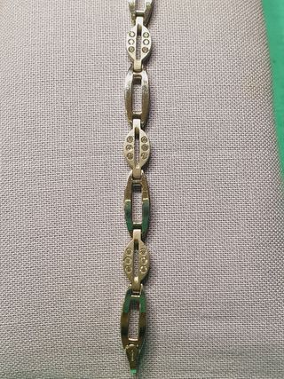 Pulsera Sra.19cm Oro Blanco 18l.