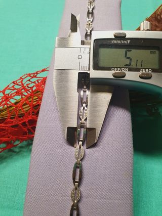 Pulsera Sra.19cm Oro Blanco 18l.