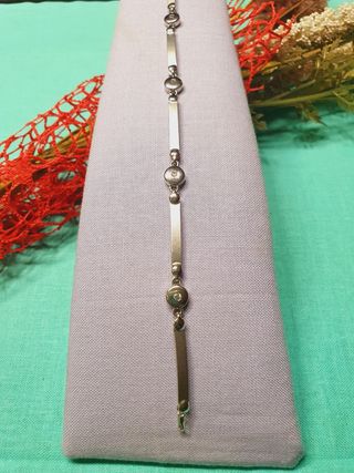Pulsera 18.5cm. Oro Blanco 18kl.