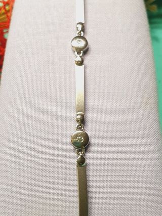 Pulsera 18.5cm. Oro Blanco 18kl.