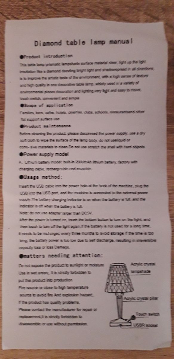 lampada da tavolo led