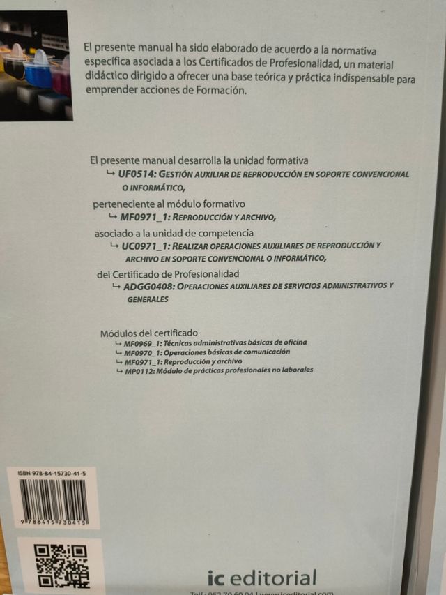 pack, lote libros operaciones auxiliares de servic
