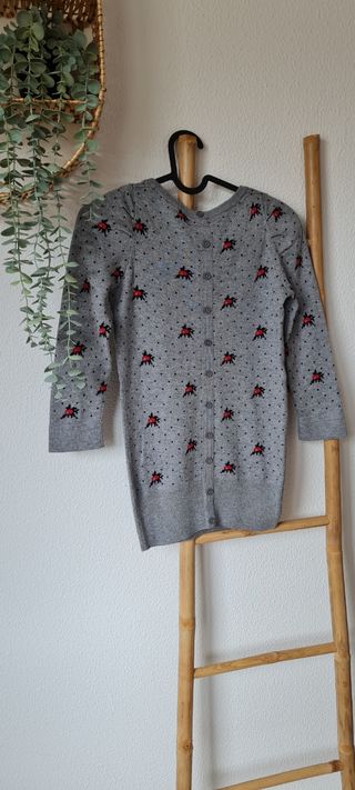 Jersey con mangas abullonadas 3/4 y botones en la 