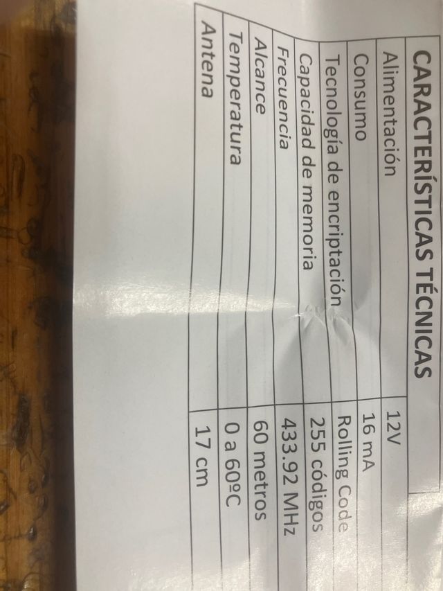 Receptor 433,92 mhz con 10 mandos