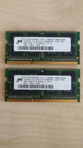 Modulo Memoria 2x2gb RAM DDR3 IMAC 2009