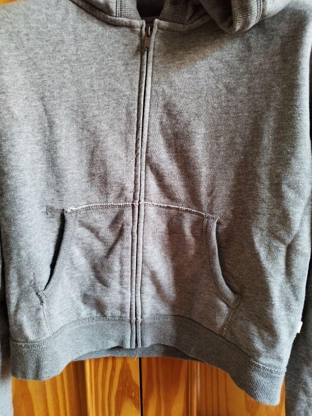 duo sudaderas cortas con cremalleras en XS