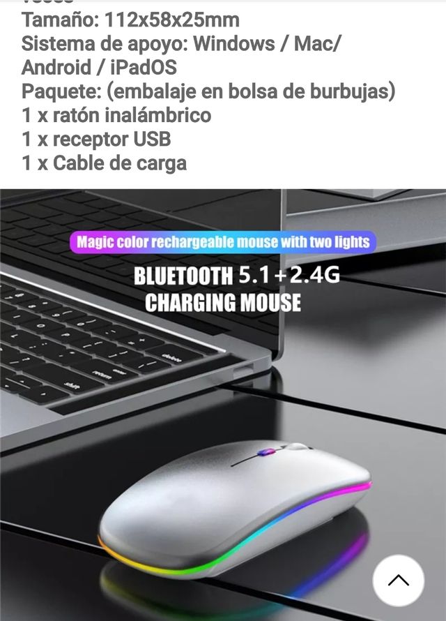 Ratón Inalámbrico USB/WIFI RECARGABLE A ESTRENAR