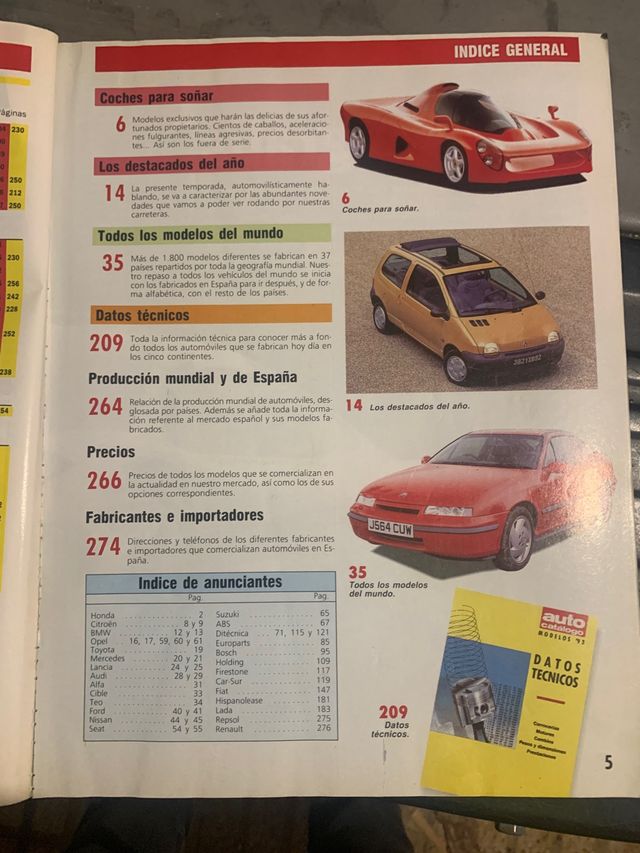 Catálogo automóviles 1993