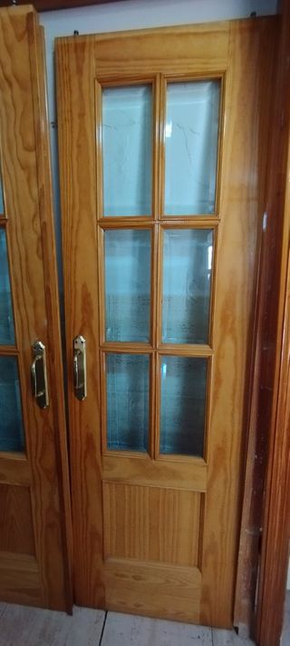 puerta doble corredera con marco